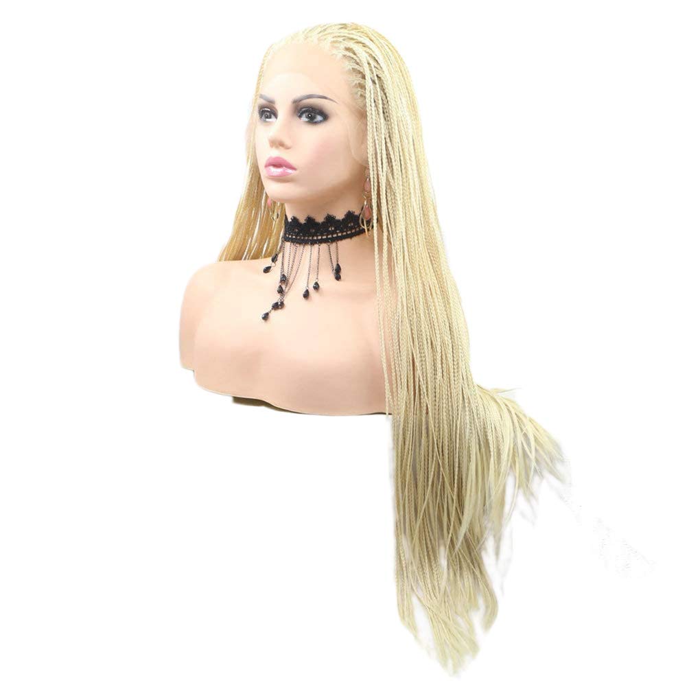 28inch Micro Braid lace wig. Amazon.com : Kintama 28 Inch Half Lace Front Braided Wigs  main image 3