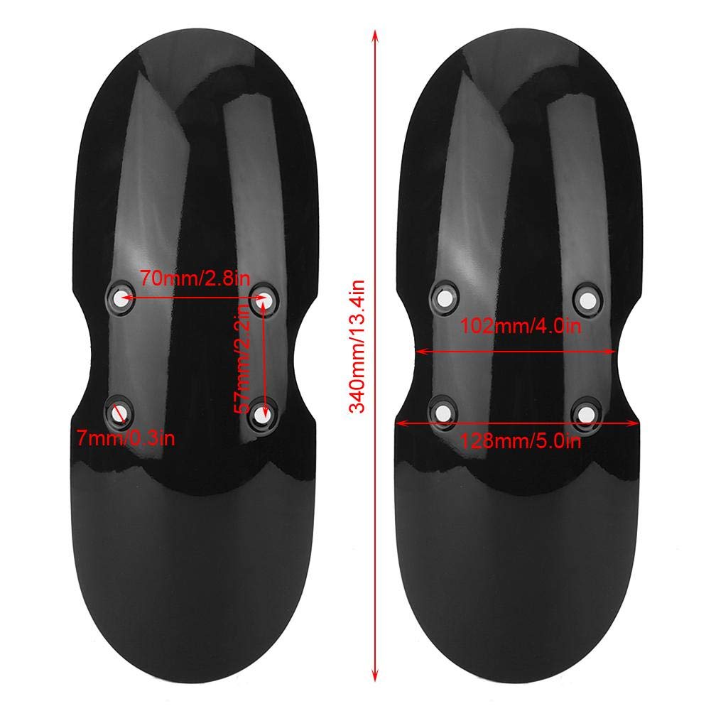 garde-boue, ABS 4 couleurs accessoires de moto garde-boue avant court garde-boue adapté pour Bonneville/T100/Scrambler/Thruxton 2001-2016(noir)