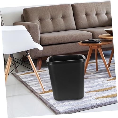Caneca de basura rectangular compacta negra 15 L miniatura 3