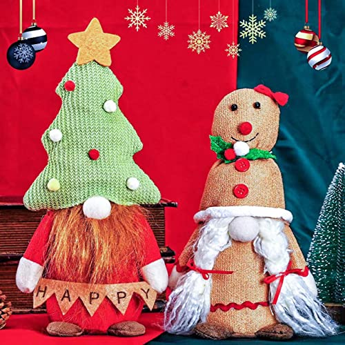 Christmas-Gnomes-Plush-Elf-Decoration2PCS-Handmade-Santa-Xmas-Tree-Gingerbread-Gnomes-for-Home-Office-Farmhouse-Table-Ornament-Tiered-Tray-Party-Decor Christmas Gnomes Plush Elf Decoration2PCS Handmade Santa Xmas Tree Gingerbread Gnomes for Home Office Farmhouse Table Ornament Tiered Tray Party Decor