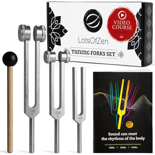 LOTS OF ZEN Tuning Fork for Healing Set (128Hz 256Hz 512Hz)