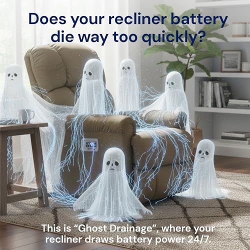 Image of Blue Cactus Drainage Prevention Kit for Recliner Batteries | Extends Battery Life - Kill Switch to Stop Ghost Drainage - Convenient Remote Control - For Chairs that Draw Power 24 /7