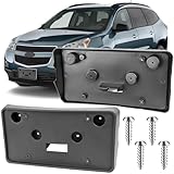 Jogscay License Plate Bracket Accessories for Chevrolet Chevy Traverse 2009 2010 2011 2012, Front Bumper License Plate Holder Replacement Frame Black Mount