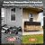VICEARTH 8FT Firewood Rack with Cover Outdoor, Heavy Duty Wood Storage Rack with 600D Oxford Waterproof Adjustable Cover for Fireplace, Patio, Deck, 1/2 Cord Log Holder with Firewood Carry Bag