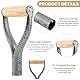 Schaufel D Griff, 32mm Innendurchmesser Metall Schaufel Ersatz Griff mit hölzernen Griff Spaten Schnee Schaufe-l Graben Raking Tools Schnee Schaufe-l für Graben Raking(Color:Sliver)