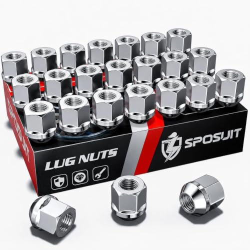 Image of Sposuit M14x1.5 Lug Nuts - Replacement for 2019-2024 Ram 1500 - Open End Chrome Lug Nut(24 Pcs)
