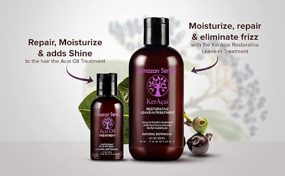 Amazon Series Acai Oil Treatment 59 ml - For scalp and hair - Color protection, promotes shine, restores moisture and eliminates friss - For All Hair Types