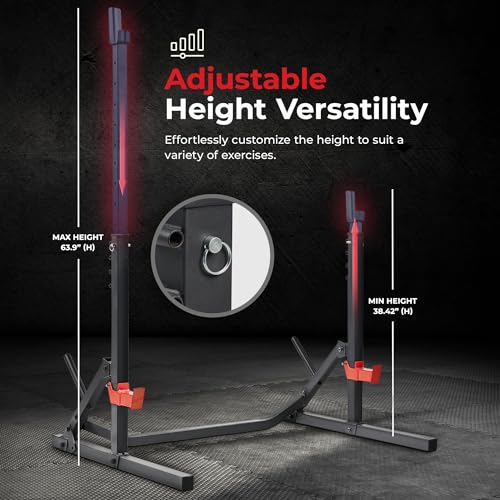 Sunny Health & Fitness Adjustable Squat Rack for Home Strength Training - image 4