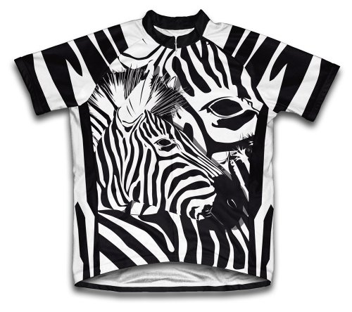 ScudoPro Camo Zebra Short Sleeve Cycling Jersey for Youth - Size S