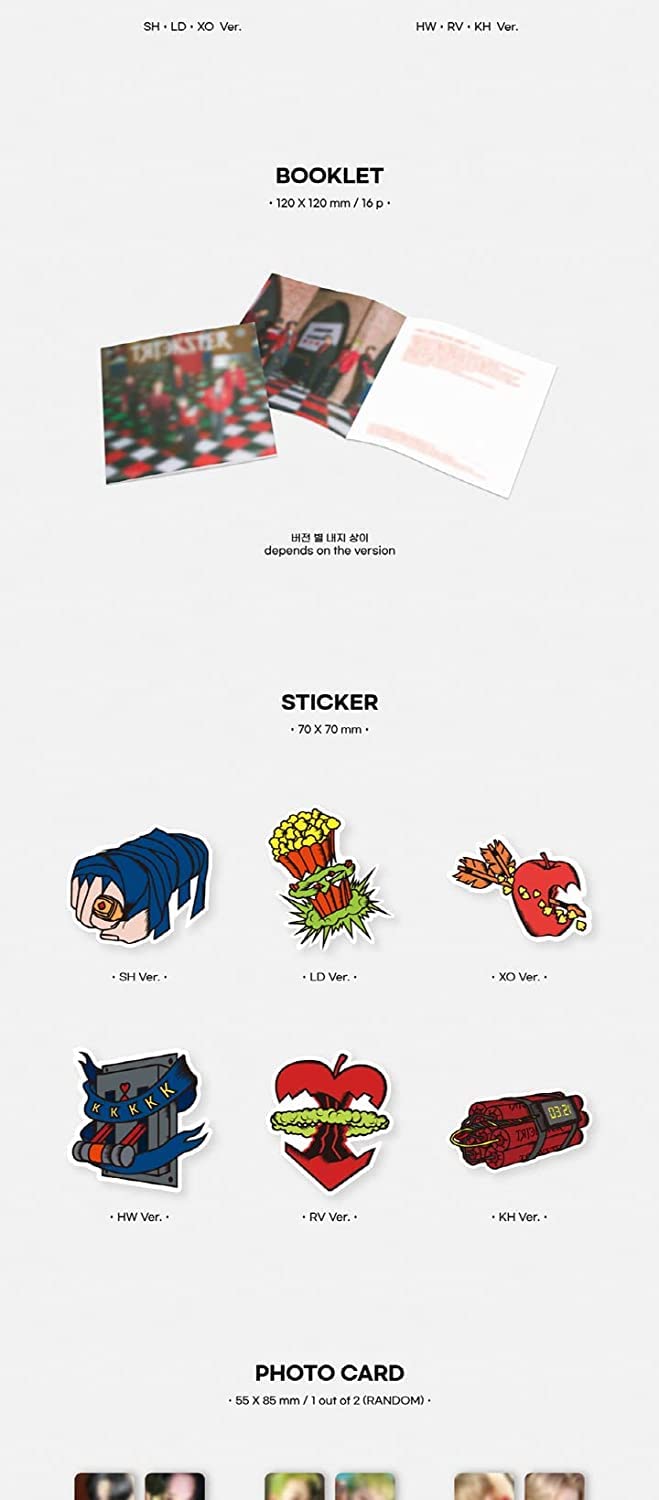 ONEUS - 7º álbum de mini álbum TRICKSTER DIGIPACK versión CD + juego de tarjetas fotográficas adicionales (juego de 6 versiones, 6 pósteres plegados)