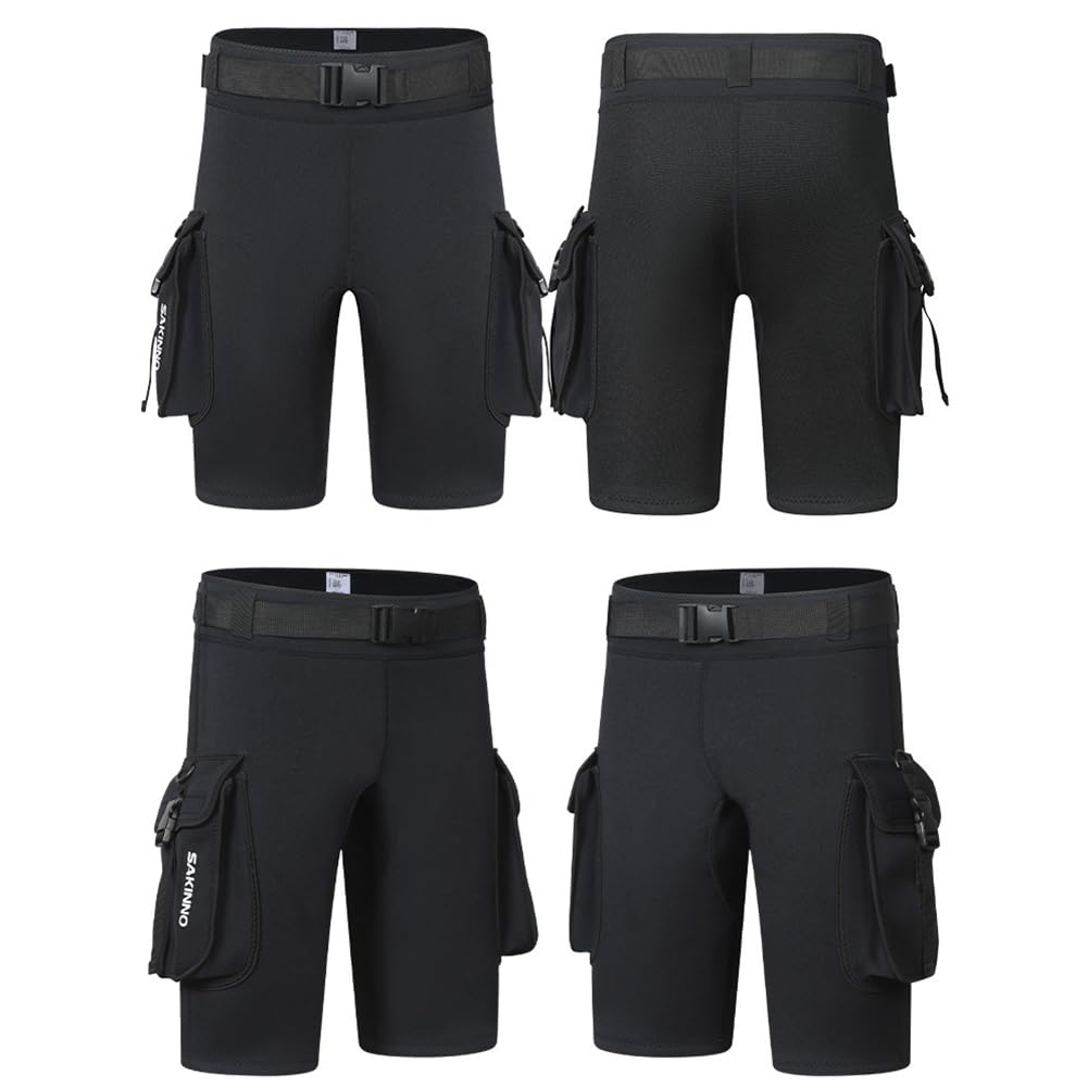 3mm Neopren Tech Shorts mit Taschen Unisex Cargo Shorts Halten Warm D-Ring Schnalle für Tauchen Ausrüstung Zubehör
