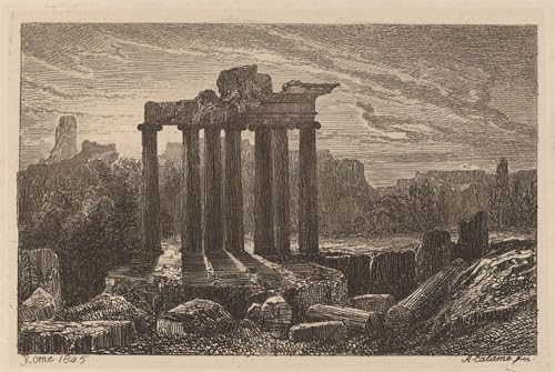 Cuadro en Lienzo Rovine romane de Alexandre Calame 60x90cm para oficina