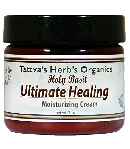 Tattva's Herbs Holy Basil Healing Cream, Body and Face Moisturizer for Dry Skin, Skin Healing Cream, Face Moisturizer for Women and Men, Moisturizing Cream, 2oz, 25 Years of Premium Service