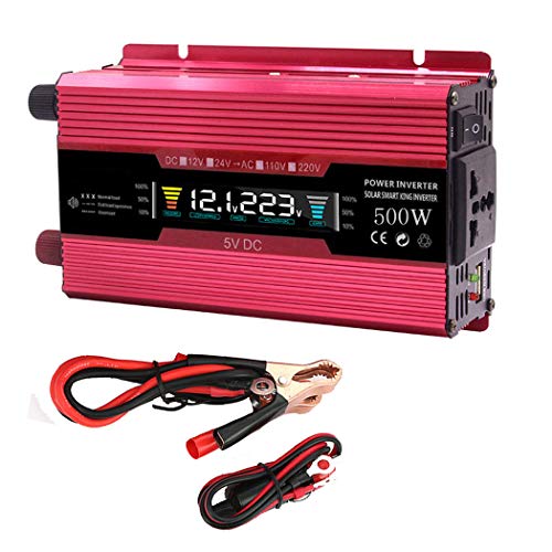 SSCYHT Inverter 12V To110v Voltage Converter 500-2000W Voltage Converter Pure Sine Wave Inverter,500w,12V