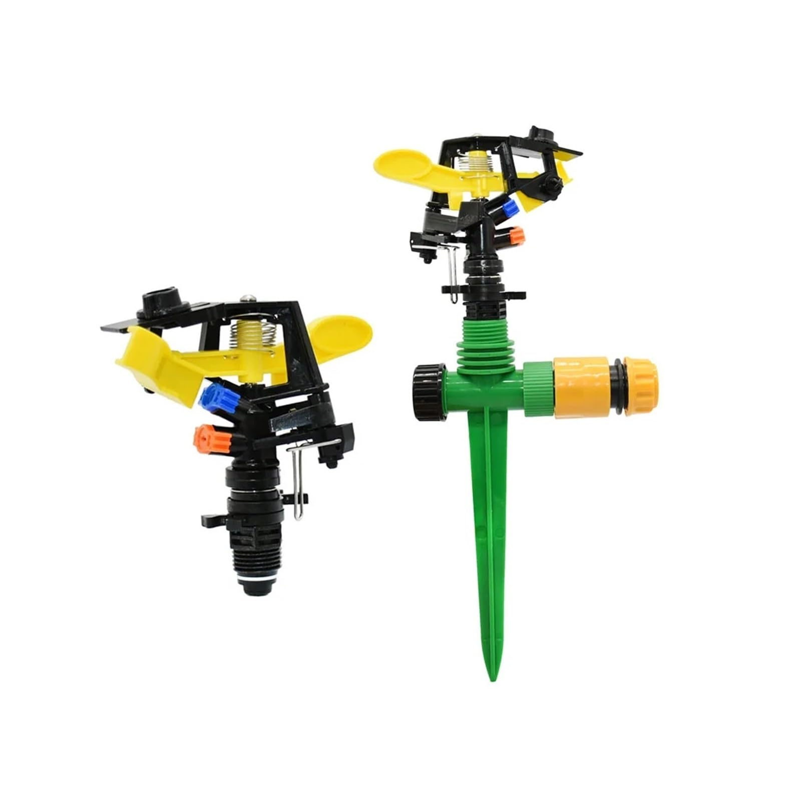 Pengwei Men's D 1Pc 360 Egree Rotating Jet Sprinklers Ouble Outlet Rocker Nozzles 1/2" Threa For Garden Agriculture Irrigation(D)