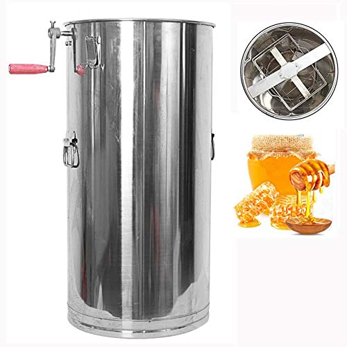 LXT PANDA Professional Manual Honey Extractor, Stainless Steel Honeycomb Drum Spinner Beekeeping Equipment with Strainer, Honeycomb Drum Spinner.