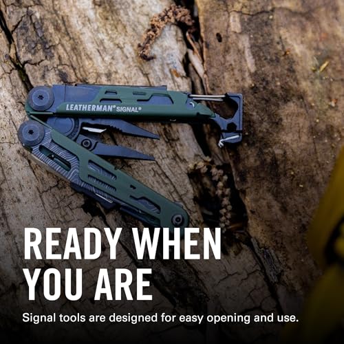 Image of LEATHERMAN, Signal, 19-in-1 Multi-tool for Outdoors, Camping, Hiking, Fishing, Survival, Durable & Lightweight EDC, Made in the USA, Topographical Print