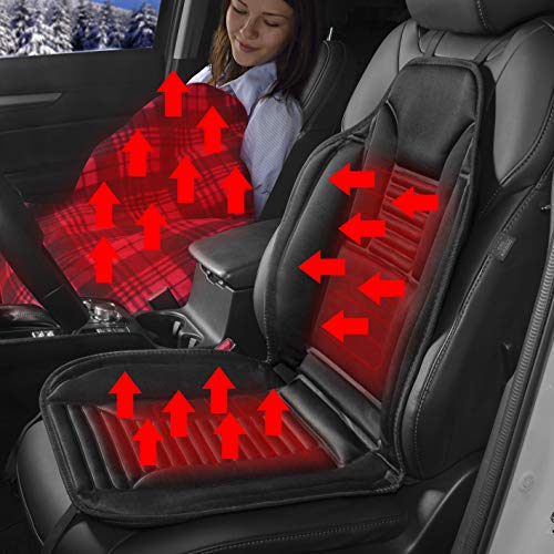 Sojoy 12V Heated Smart Multifunctional Travel Electric Blanket and Heated-Cushion Cover Bundle