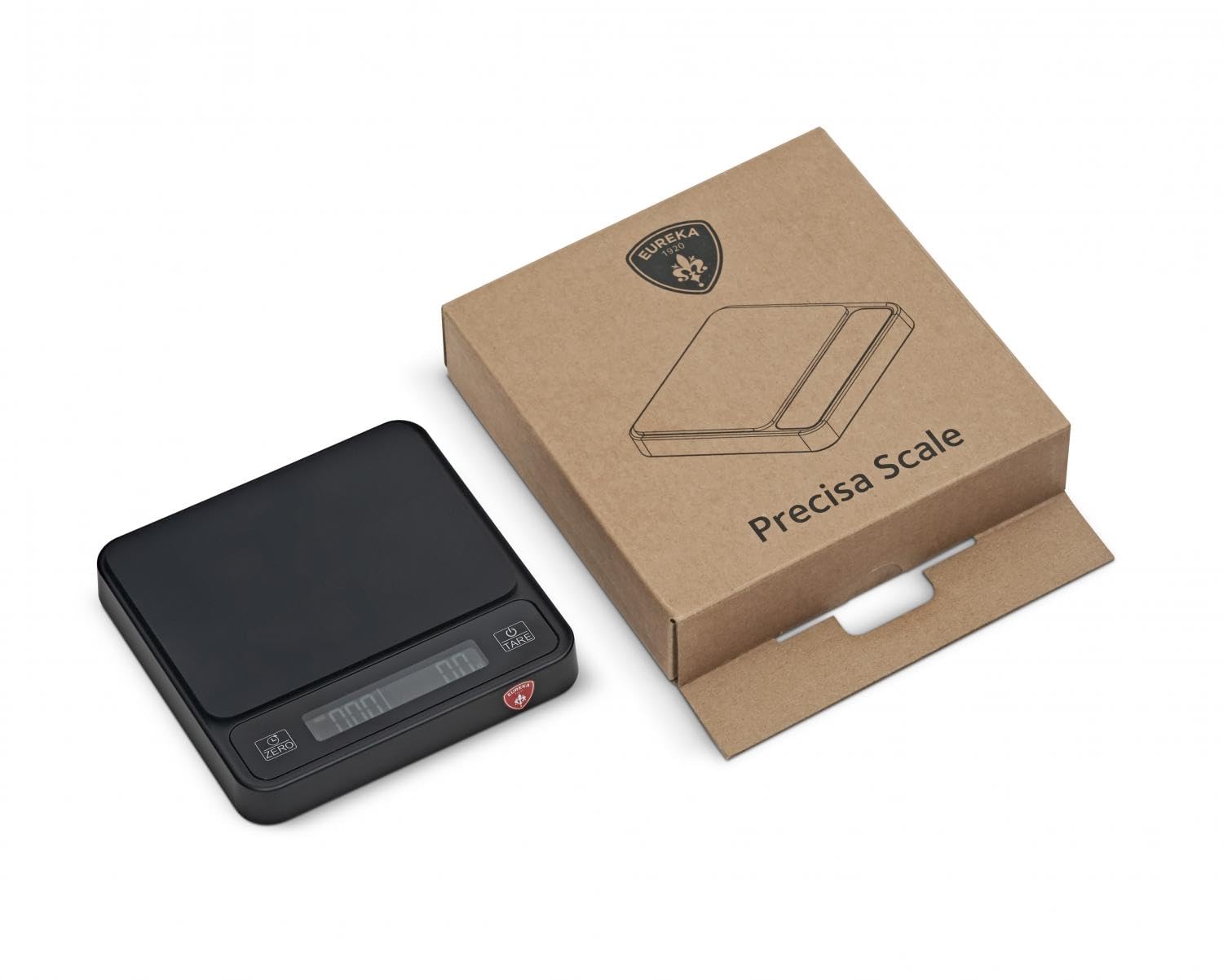 Eureka Präzisions-Digitalwaage Kaffeewaage mit LCD-Display schwarz