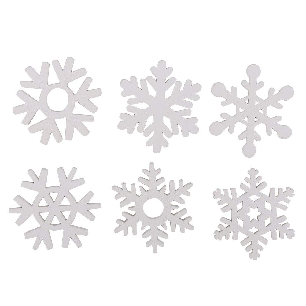 100 Pièces Boutons de Noël en Bois Mixtes Bouton Décoratif de Noël à Dos Plat pour Artisanat de Noël Couture Bas DIY Décor de Cadeaux Faits à la Main