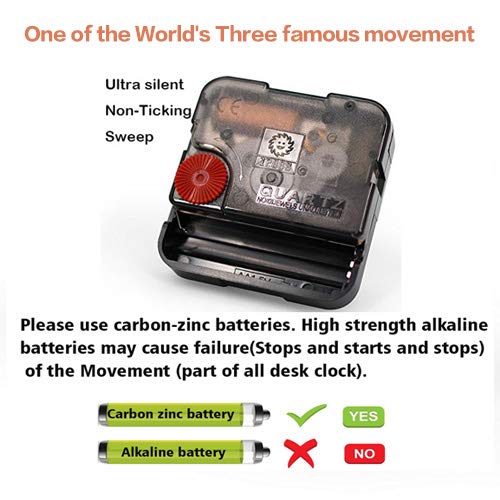 Kameishi 8 Inch Wood Desk Clocks Battery Operated For Living Room Bedroom Bedside Kitchen Round Decor Table Clock Silent Non Ticking Quiet Sweep Second Hand Quartz Large Numerals Ksz821 Walnut #TOP3