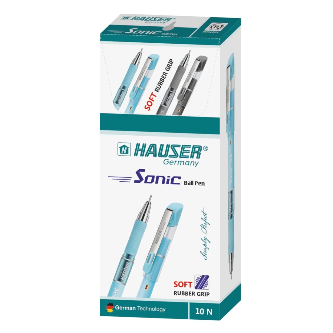 Hauser Sonic Ball Pen Box Pack 0 7 mm Tip Size Light Weight Sleek Body With Smooth Performance — view 2