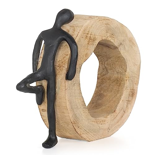 Moritz Skulptur I Pausieren I Ruhen I Auszeit I 23,5 x 7 x 18,5 cm I Holzdeko I Skulpturen Deko I Modern I Wohnzimmer I aus Holz I Holzskulptur