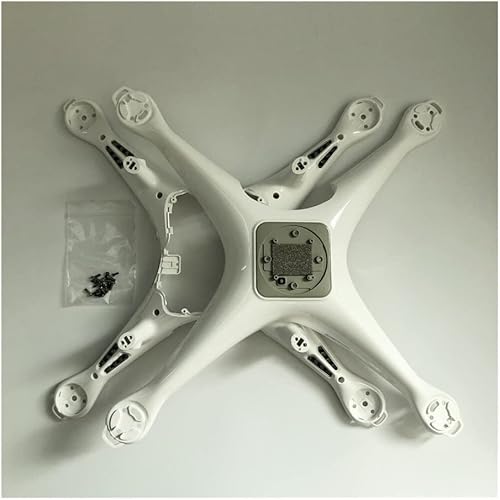 Miniatura 2 de Para DJI Phantom 4 RTK - Carcasa de cuerpo original, cubierta superior inferior con cubierta de cabeza de brújula para piezas de repuesto para
