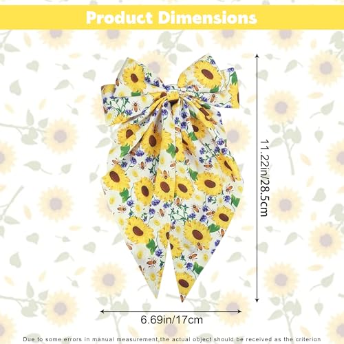 Pinza para cabello con flor de girasol 16x30 cm miniatura 2