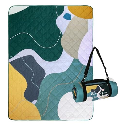 Exclusivo Mezcla Waterproof Picnic Blankets 3-Layer 60x80 INCH Large Sandproof Beach Blanket Foldable Outdoor Blanket for Camping on Grass Picnic Mat