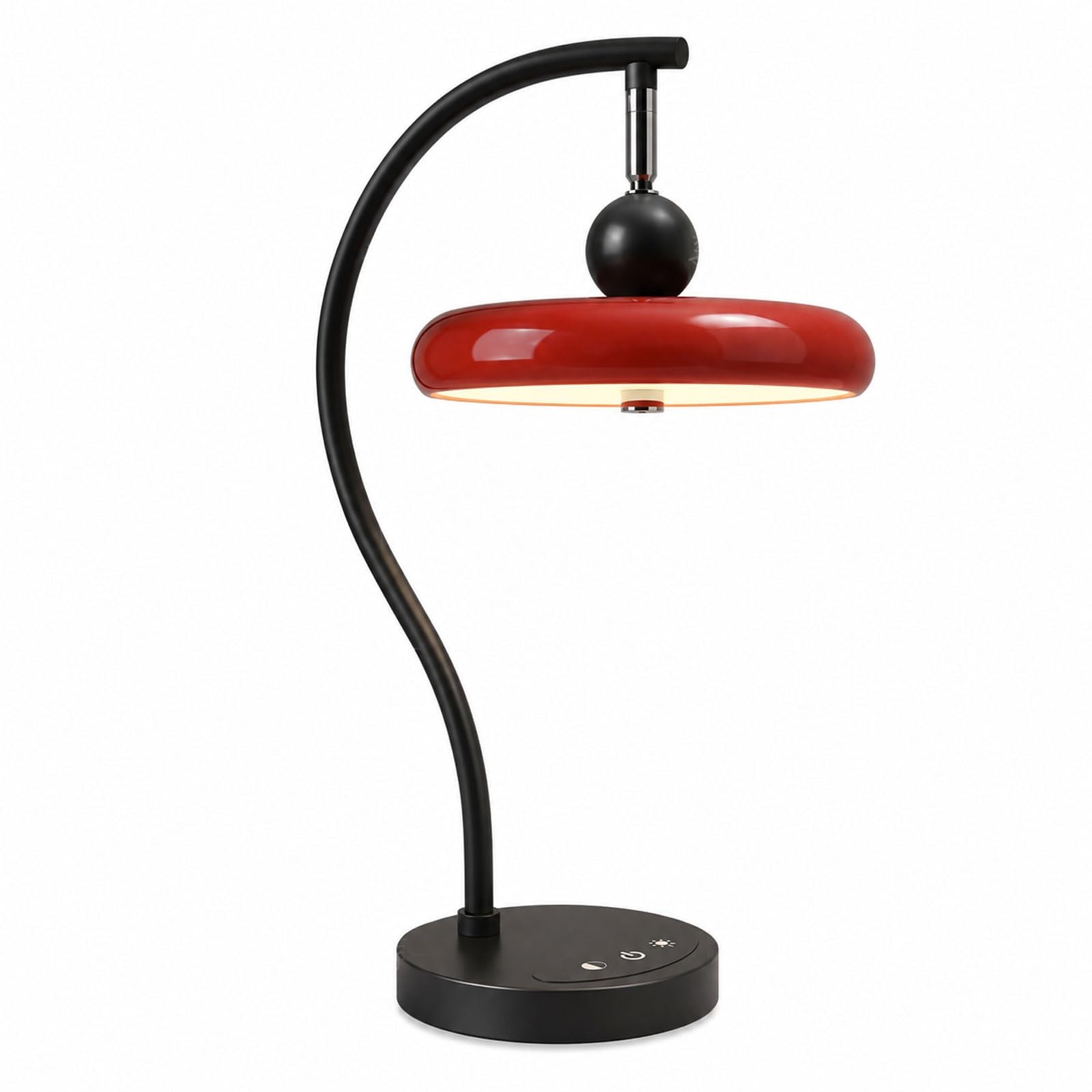 Lampa stołowa Red Disc, regulowana lampka na biurko do czytania 18W Lampka nocna LED