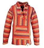 Funny Guy Mugs Premium Eco-Conscious Pullover Baja Hoodie with Kangaroo Pocket (Fire Dancer, Small)