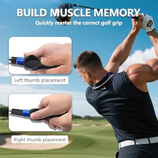 Golf Grip Trainer – Correct Hand Placement Training Aid to Improve Swing Consistency & Muscle Memory, Easy-On Golf Practice Tool # Grey
