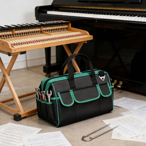 Sangles à cliquet rétractables intégrées sur ce sac à outils M - 4