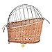 Pies kosz kosz na rowerowy koszyk tylne zamontować wierzba wierzba kosz na rowerowy mały kot kota psa cage nośnik do rowerów (Color : Wood color)