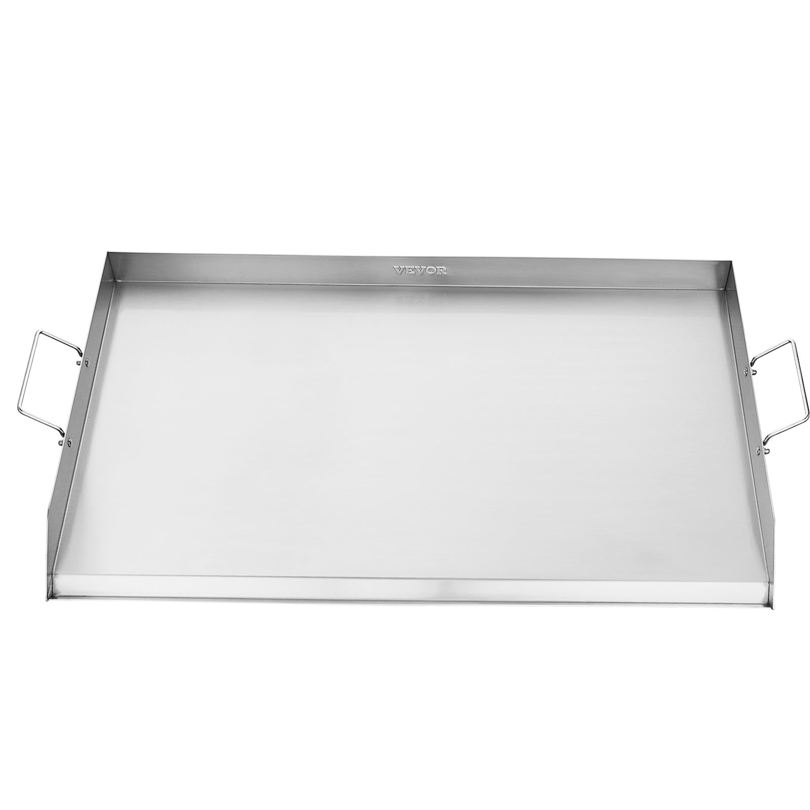 VEVOR Plaque de cuisson en acier inox, plaque de four rectangulaire universelle à dessus plat, 910 x 525 mm, batterie de cuisine familiale portable à gaz avec poignée, pour camping, fête de talonnage