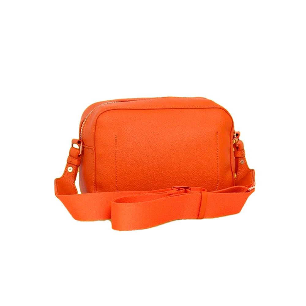 Agatha Ruiz de la Prada Bolso Bandolera en color naranja con flor calada