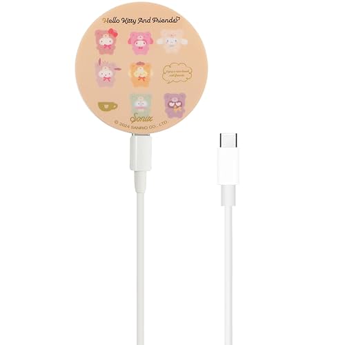 Sonix x Sanrio Magnetic Charger for MagSafe for iPhone 16, iPhone 15, iPhone 14, iPhone 13, iPhone 12 Series | Fast Wireless Charger x 6.5ft Cable (USB-C) | Hello Kitty and Friends Latte Bears - HK & Friends - Latte Bears