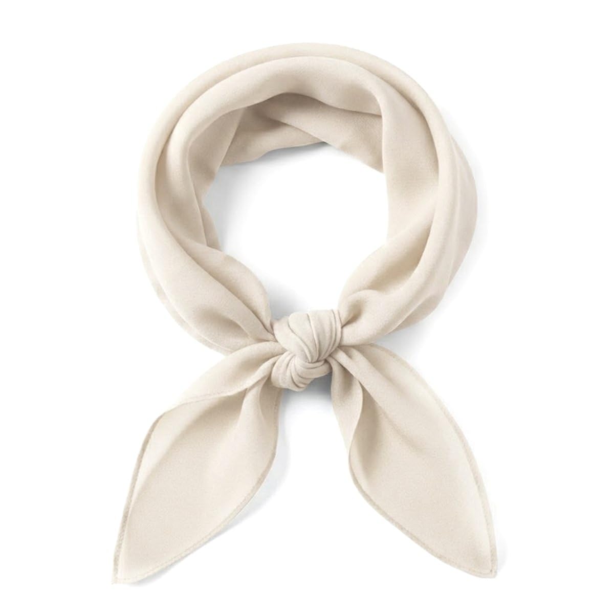 TigerTie Damen Nickituch Chiffon in creme - Leichtes zartes Halstuch - 58 x 58 cm