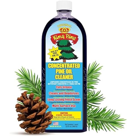 King Pine Concentrated Pine Oil Multi-Surface Cleaner Industrial Strength, Original Black, 32 Fl Oz, 12 Pack Cover