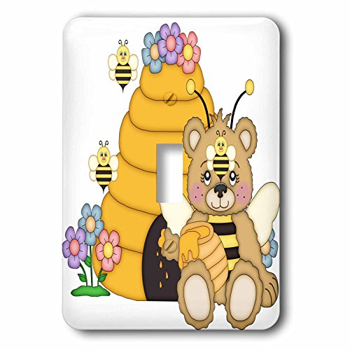 Interruptor de abejas y miel para decorar el dormitorio infantil y cuartos de juegos 3
