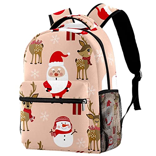 Sac à dos voyage ordinateur fille et garçon à motif arbres de Noël grand