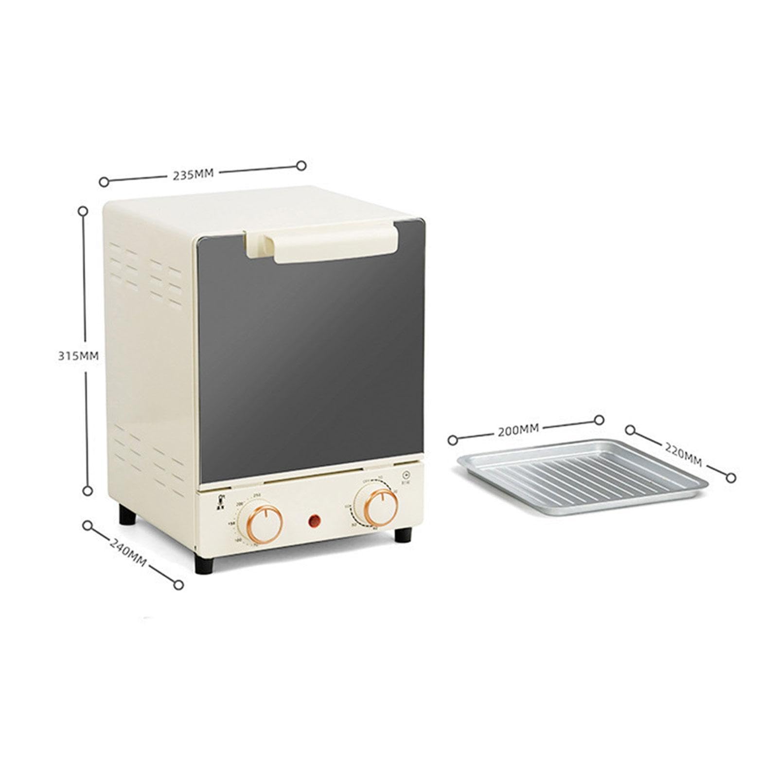 MagiDeal Mini four électrique vertical à poser en acier inoxydable avec plaque de cuisson, four à toast, four portable pour tartes,