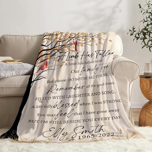 Todeyya Memory Gifts, Memorial Cardinals Blanket Sympathy Gifts, Gift for Loss of Mother Father, in Loving Memory Throw Blanket 120