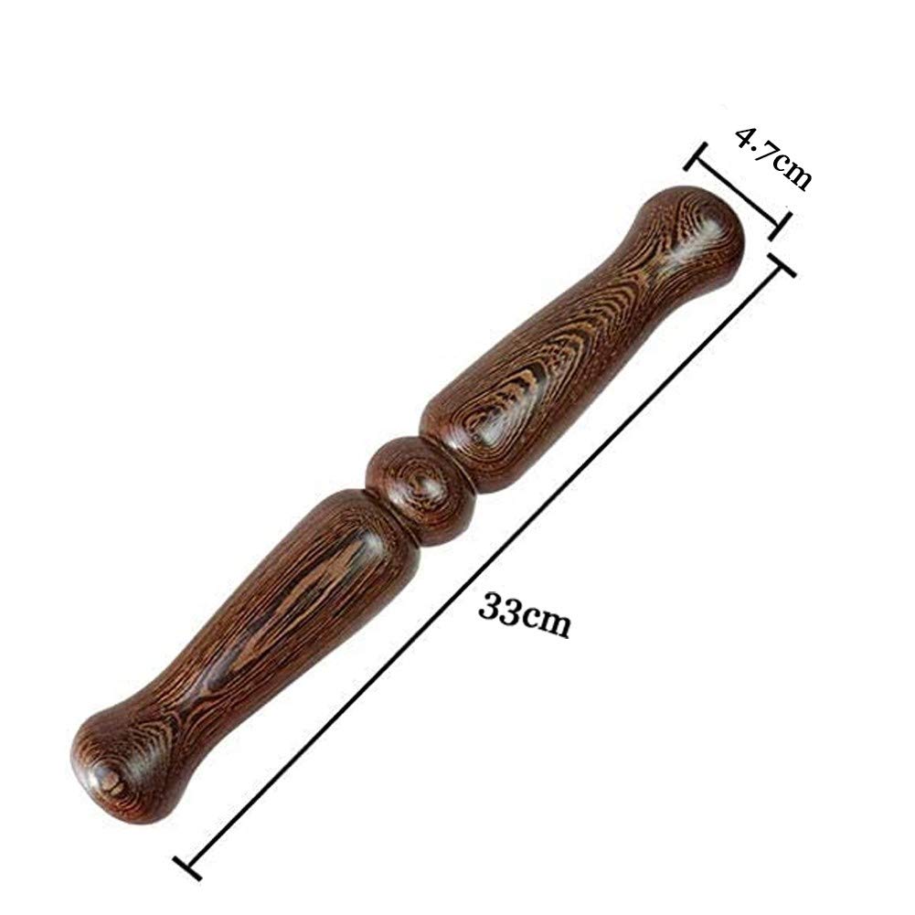 linijki， linijek do Tai Chi z drewna wenge diagramem południka, woskiem(33 * 4.7 cm)