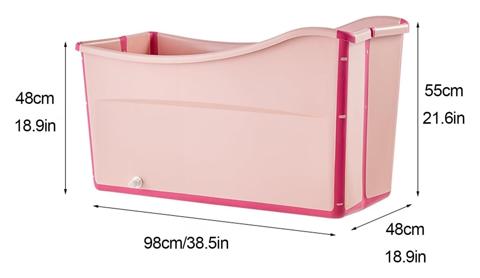 Składana wanna dla psa, basen zwierząt, przenośny, brodzik, wielofunkcyjna składana z otworem odpływowym(Pink)