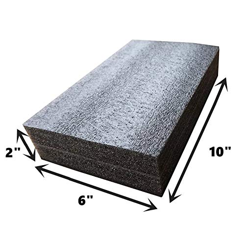 T.F GHG Dense Foam Needle Felting Mat - Flat Panel Foam Pad Pin Cushion Mat Holder Craftwork Tool Black 10\" X 6\" X 2\" Large