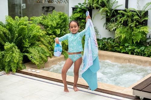 Pris+Sand MERMAID - AQUA Kids Beach Towel 30X60 Mermaid Pool Towels For Girls. Microfiber thumb #8