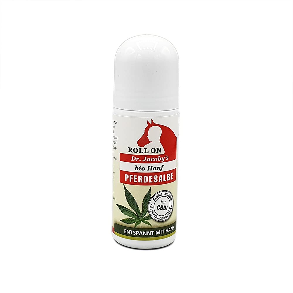 Dr. Jacoby Unisex Adult Horse Ointment Organic Hemp Roll-On 75 ml Rollon, Transparent, One Size