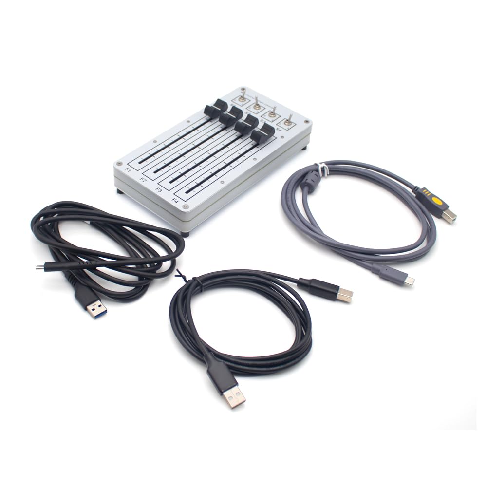 Toplionace Controller Midi USB con 4 Fader e 4 Interruttori